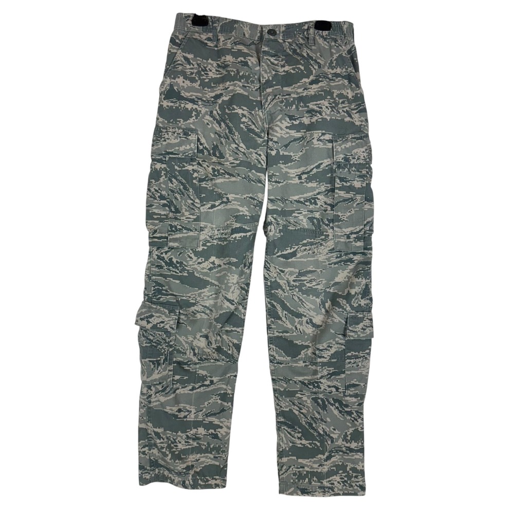 US Air Force DSCP Pants Mens 30x31 Gray Camo Cargo Relaxed Fit Utility Workwear